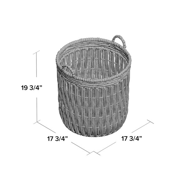 Tall Round Floor Wicker Basket & Reviews Birch Lane